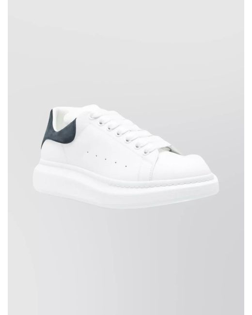 McQueen White Low Top Sneakers With Flat Rubber Sole for men
