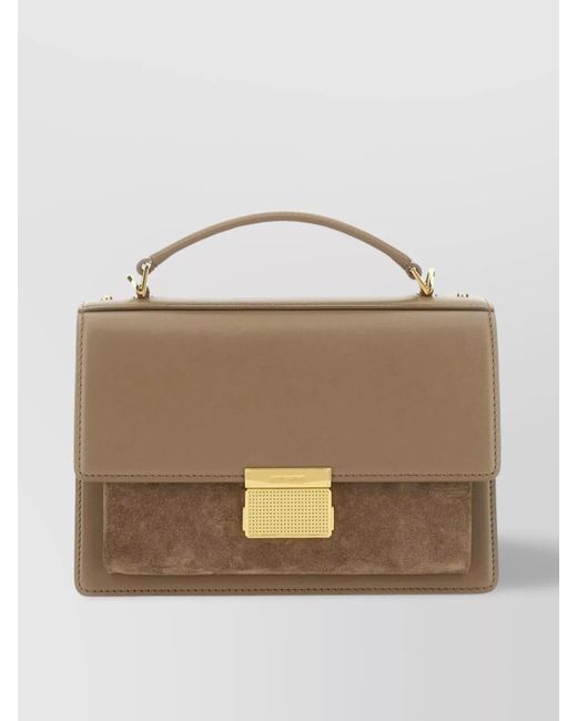 Golden Goose Deluxe Brand Brown Suede Top Handle Cross-Body Bag