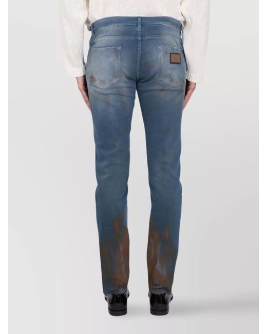Dolce & Gabbana Blue Denim Skinny Jeans for men