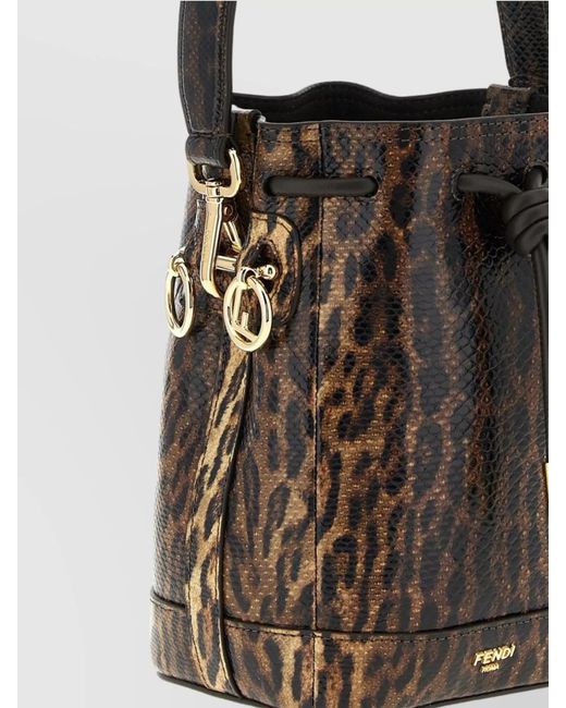 Fendi Black Mon Tresor Mini Leather Bucket Bag