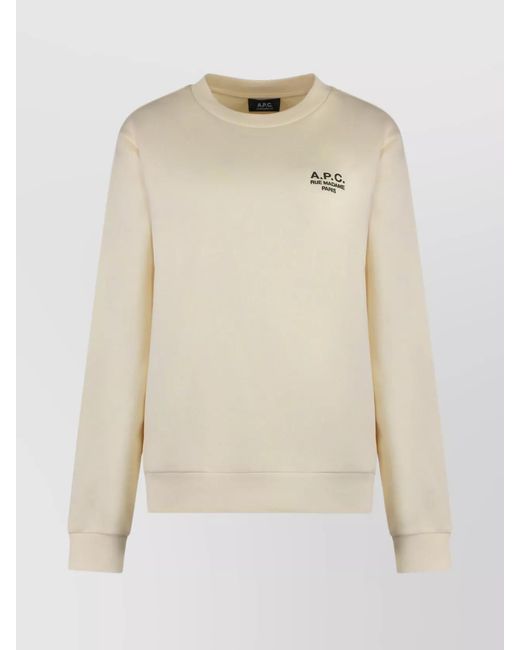 A.P.C. Natural Madame Street Cotton Sweatshirt