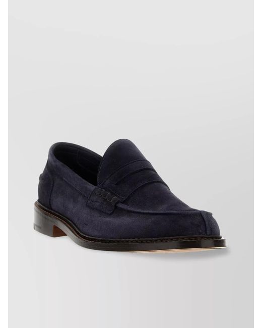 Tricker's Blue Leather Loafers for men