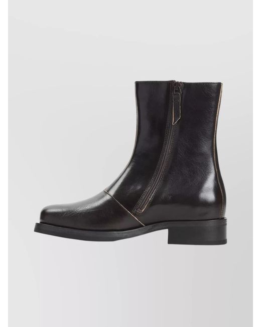 Our Legacy Black Leather Ankle Boots for men