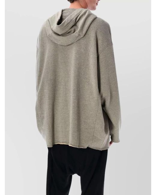 Rick Owens Gray Cotton Hoodie for men
