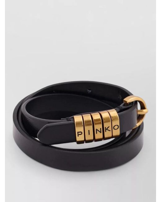 Pinko White Leather Belt