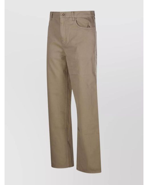 Burberry Natural Cotton Wide-Leg Trousers for men
