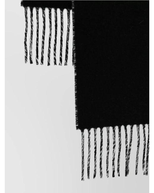 Jacquemus Black Fringe Logo Scarf