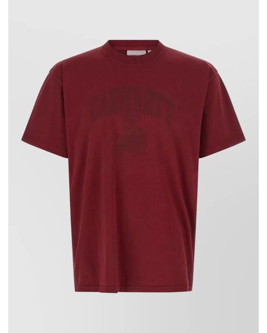Carhartt Red Pond Corps Logo Crew Neck T Shirt for men