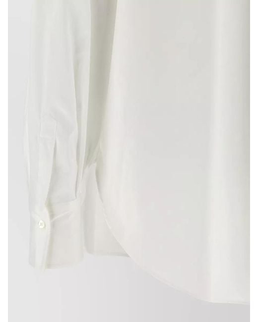 Brunello Cucinelli White Cotton Poplin Shirt Tie And Cuffs