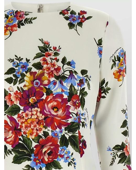 Dolce & Gabbana White Mazzo Di Fiori Dress