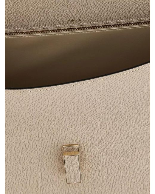 Valextra Natural Iside Large Shoulder Bag Top Handle Strap