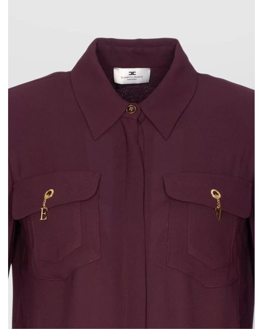 Elisabetta Franchi Purple Viscose Shirt