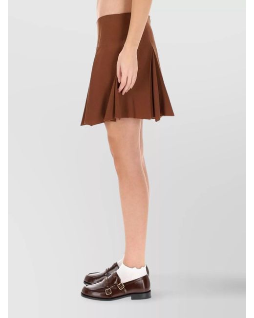 Marni White Virgin Wool Pleated Mini Skirt
