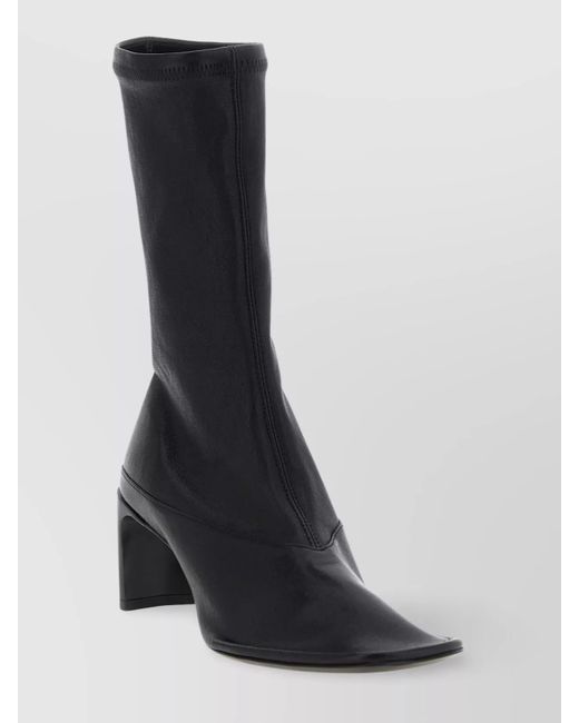 Jil Sander Black Leather Ankle Boots