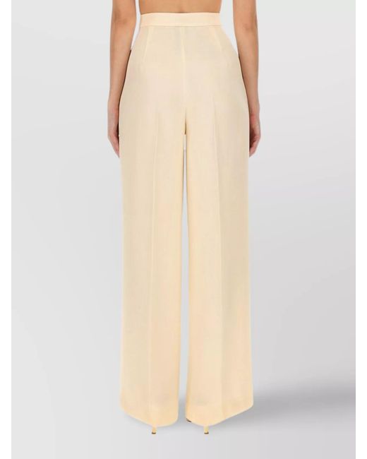 Max Mara Natural Silk Regular-Fit Wide-Leg Trousers