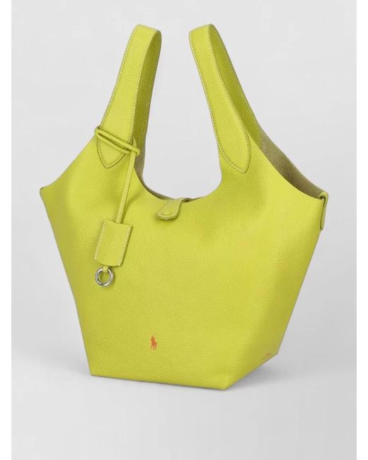 Ralph Lauren Yellow Leather Shoulder Bag