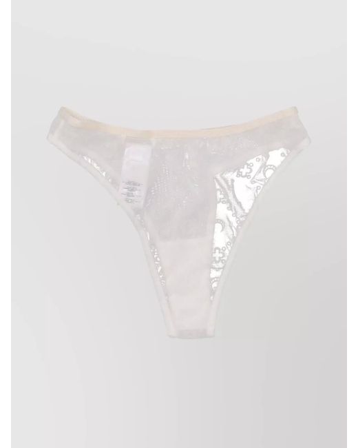 MARINE SERRE White High-Cut Briefs