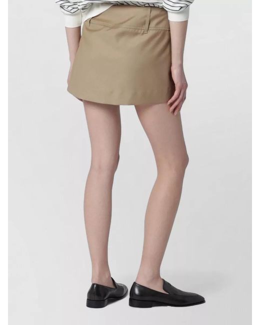 DUNST Natural Mini Skirt Belt Loops Back Pockets