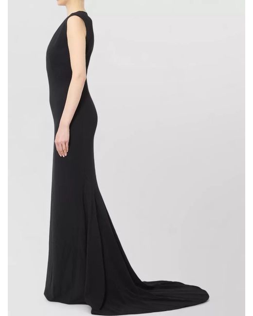 Solace London Black Althea Crepe De Chine Maxi Dress