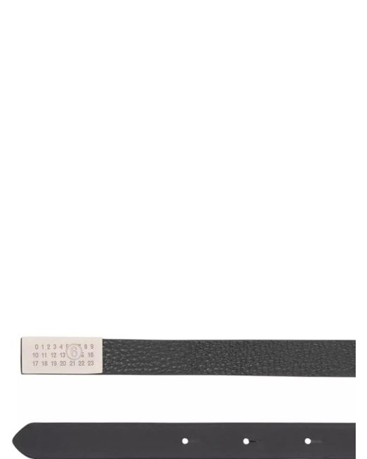 MM6 by Maison Margiela White Leather Belt