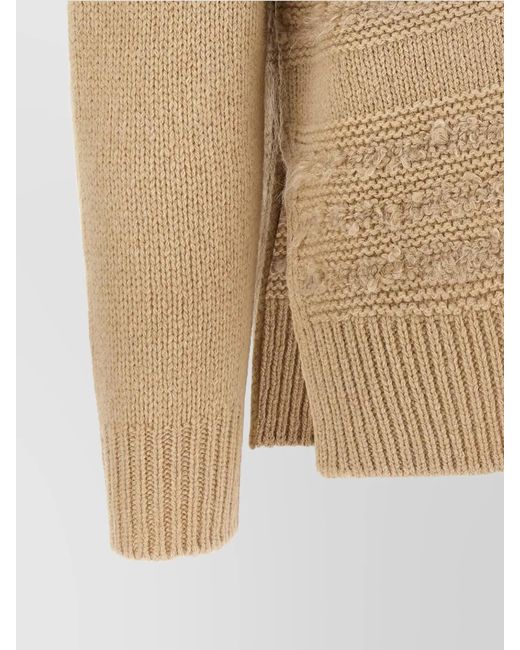 Fabiana Filippi Natural Camel Hair Bouclé Insert Jumper