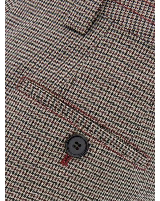Marni Gray Embroidered Wool-Blend Tailored Trousers