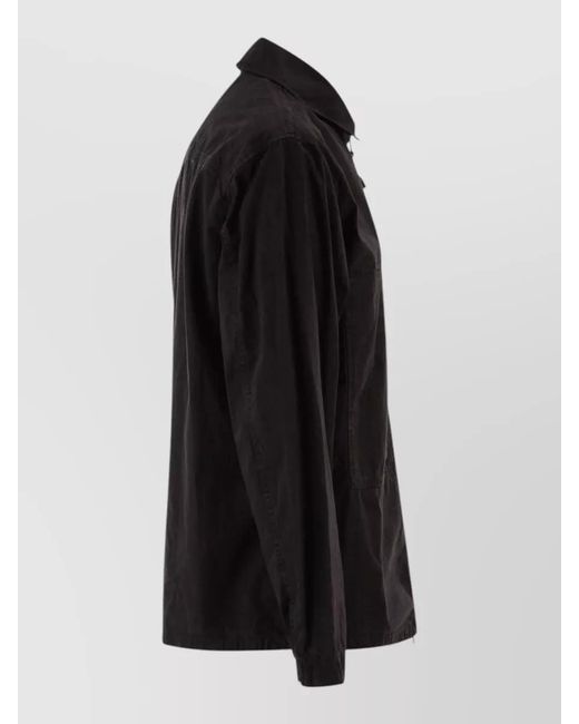 Stone Island Black Mercerised Organic Cotton Ripstop Jacket for men