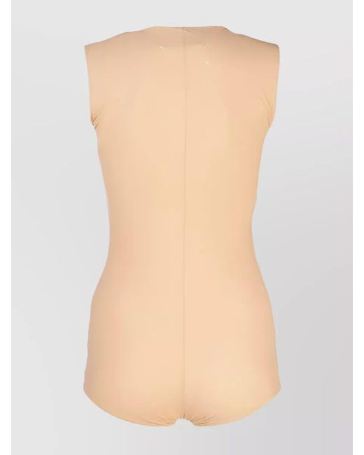 Maison Margiela Natural Stretch Jersey Long-Sleeve Bodysuit