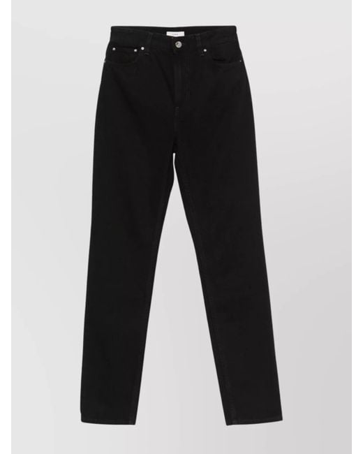 Totême Black Denim Straight-Leg Trousers