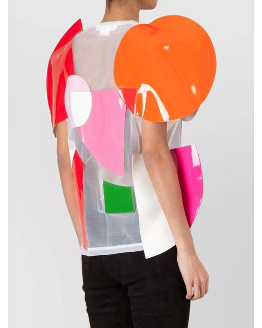 Junya Watanabe Red Patchwork Short-Sleeve T-Shirt