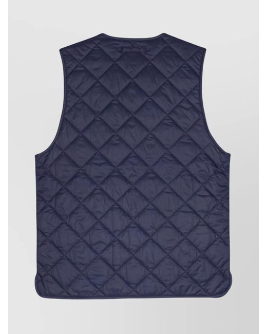 Baracuta Blue Quilted Vest for men