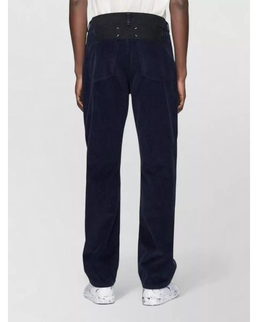 Maison Margiela Blue Straight Leg Denim Trousers Casual for men