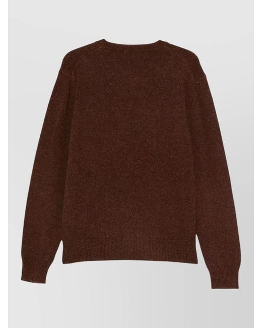Baracuta Brown Virgin Wool Crew-Neck Jumper for men