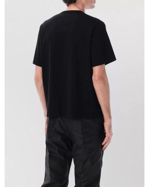 Rick Owens Black Cotton Printed Short-Sleeve T-Shirt for men