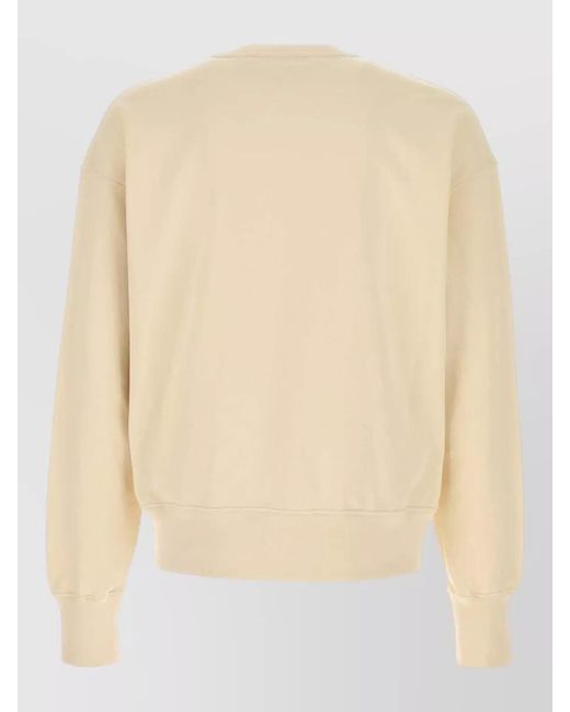 McQueen Natural Cotton Sweatshirt Structured Cuffs And Hem for men