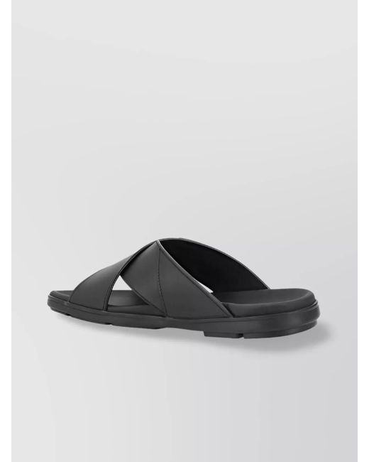 Prada Multicolor Braided Leather Cross Strap Sandals for men