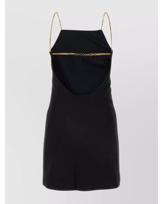 Palm Angels Black Jersey Mini Dress
