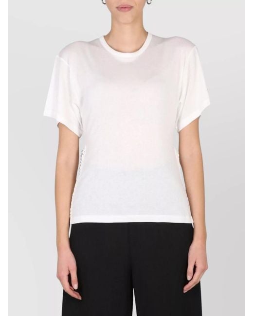Stella McCartney White Crew-Neck T-Shirt With Chain Detail