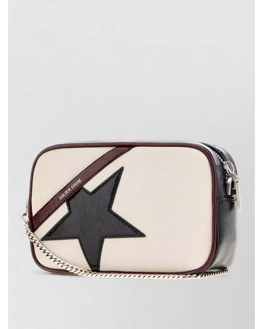 Golden Goose Deluxe Brand Natural Leather Mini Star Crossbody Bag Chain