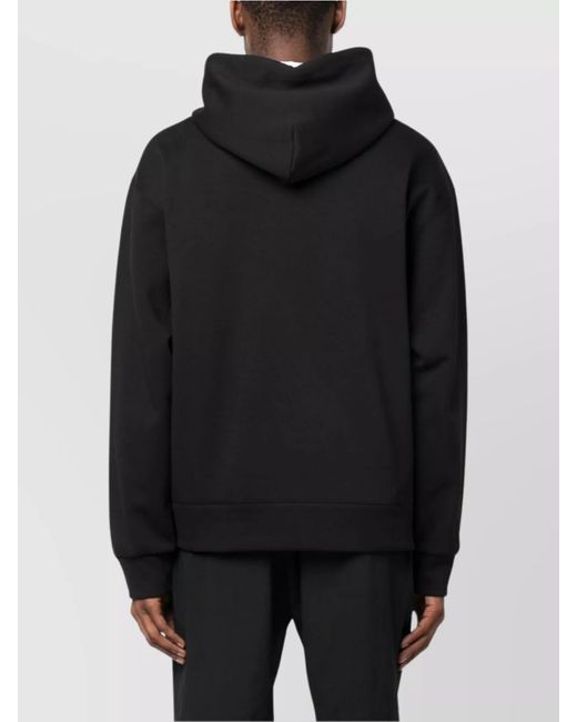 Dolce & Gabbana Black Cotton Embroidered Logo Hoodie for men