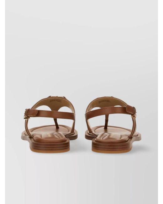 Michael Kors Brown "Mandy" Flat Sole Sandals