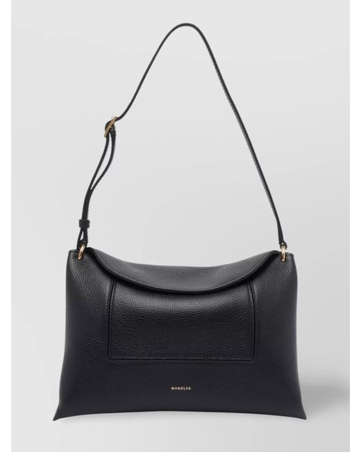 Wandler Black Textured Shoulder Bag Adjustable Strap