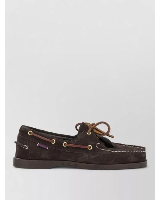 Sebago Brown Suede Boat Shoes for men
