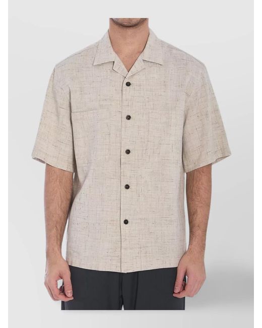 Barena Natural Viscose Relaxed-Fit Textured Shirt for men