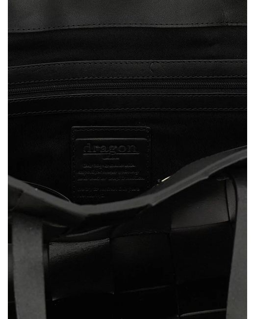Dragon Diffusion Black Japan Tote Leather Tote Bag