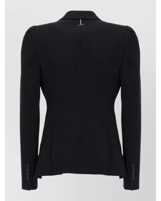 McQueen Black Wool Single-Breasted Blazer