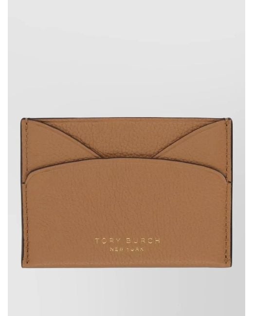 Tory Burch Brown Leather Card Holder