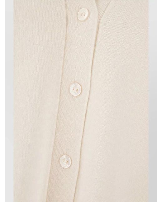 Malo Natural Cashmere Cardigan Relaxed Fit V Neck