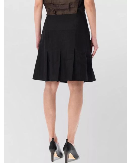 Our Legacy Black Linen Mini Pleated Skirt