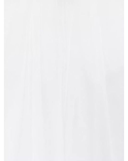 Semicouture White Jhonny Cotton Lounge Trousers Wide Leg